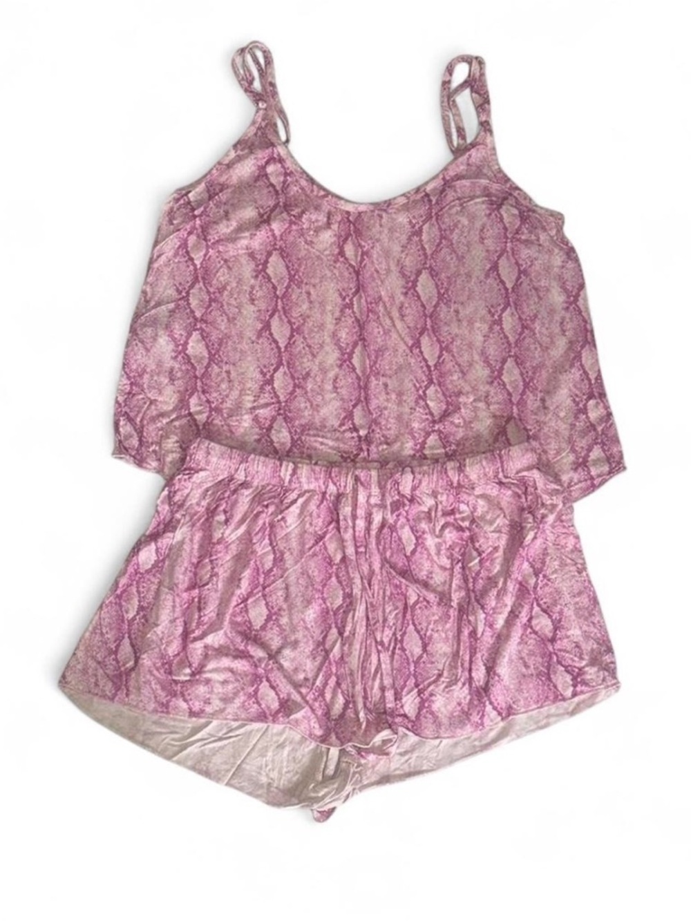 Forever 21 Pink Snake Print Women's Pajama Set
